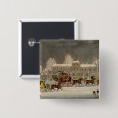 De benadering van Kerstmis, gegraveerd door George Vierkante Button 5,1 Cm (Voorkant /achterkant)