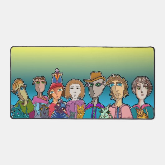 De bende en hun katten Desk Mat (Voorkant)