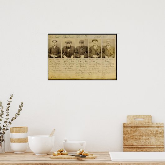 De bende noemde de Peaky Blinders die in Poster (Keuken)