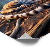 De Bengaalse tijger in het wilde Oerwoud Poster (Hoek)