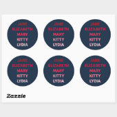 De Bennetzusters van Pride en Prejudice Ronde Sticker (Vel)