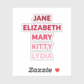 De Bennetzusters van Pride en Prejudice Sticker (Vel)