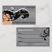 De Benoeming van de Herenkapper van de Vrouw van Afsprakenkaartje (Voorkant / Achterkant)