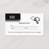 De Benoeming van het Bureau van artsen op Achterzi Visitekaartje (Achterkant)