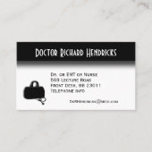 De Benoeming van het Bureau van artsen op Achterzi Visitekaartje (Voorkant)