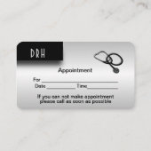 De Benoeming van het Bureau van artsen op Achterzi Visitekaartje (Achterkant)