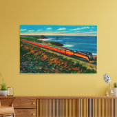 De beperkte treinen van het daglicht in Californië Canvas Afdruk (Insitu (Woonkamer))