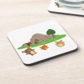 De Beren van de Cartoon van de klap in een reeks v Drankjes Onderzetter (Linkerzijde)