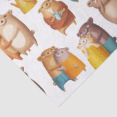 De Beren van de Cartoon van de klap op Witte Decou Tissuepapier (Detail)