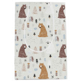 De Beren van de klap in het Patroon van Bossen Medium Cadeauzakje (Voorkant)