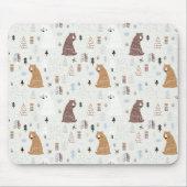 De Beren van de klap in het Patroon van Bossen Muismat (Voorkant)