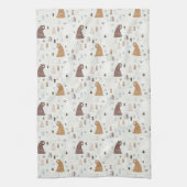 De Beren van de klap in het Patroon van Bossen Theedoek (Verticaal)