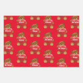 De Beren van de Valentijnsdag voegen Uw Woorden to Inpakpapier Vel (Voorkant 3)