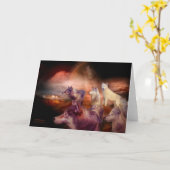 De Berg ArtCard van de wolf Kaart (Gele Bloem)