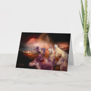 De Berg ArtCard van de wolf Kaart