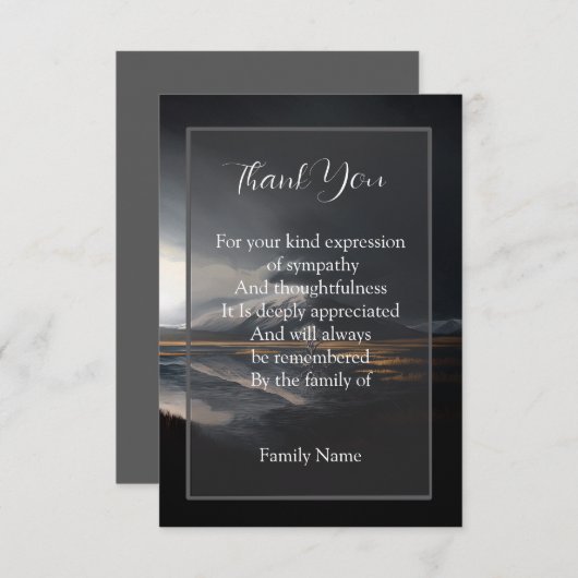 De berg bedankkaart (Voorkant / Achterkant)