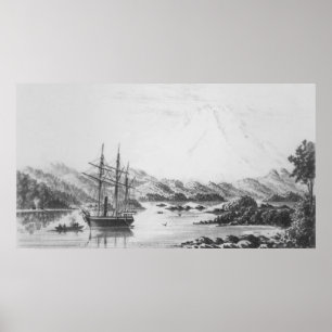 De berg Burney van de Otter-eilanden Poster