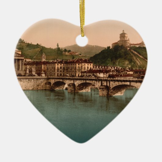 De berg Capuchins, Turijn, Piemonte, Italië Keramisch Ornament (Voorkant)