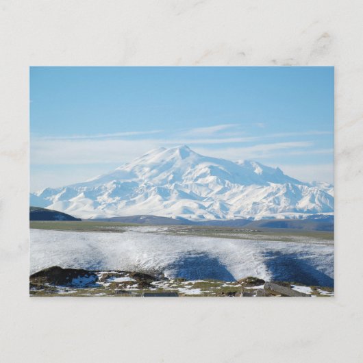 De berg Elbrus (de hoogste berg in Europa) Briefkaart (Voorkant)