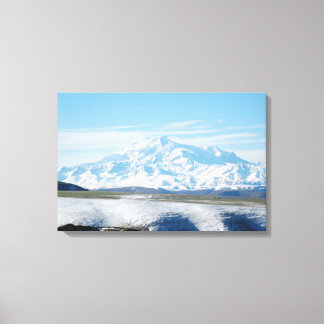 De berg Elbrus (de hoogste berg in Europa) Canvas Afdruk