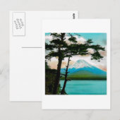 De berg Fuji door de Japanse 富 Pines 山 Briefkaart (Voorkant / Achterkant)