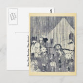 De berg Fuji door regendruppels door Katsushika, H Briefkaart (Voorkant / Achterkant)