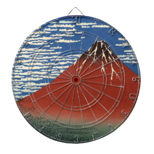 De berg Fuji in Clear Weather (Red Fuji) (Hokusai) Dartbord