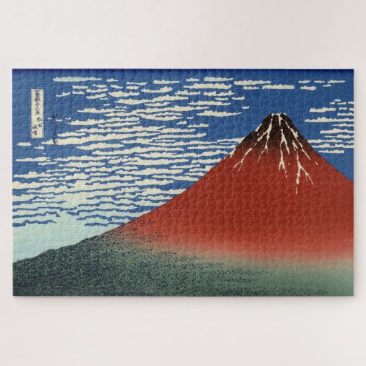 De berg Fuji in Clear Weather (Red Fuji) (Hokusai) Legpuzzel (Horizontaal)
