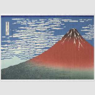 De berg Fuji in Clear Weather (Red Fuji) (Hokusai) Tissuepapier