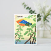 De berg Fuji Japan vintage-reis Briefkaart (Staand voorkant)