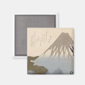 De berg Fuji onder de sneeuw Magneet (Voorkant / Achterkant)