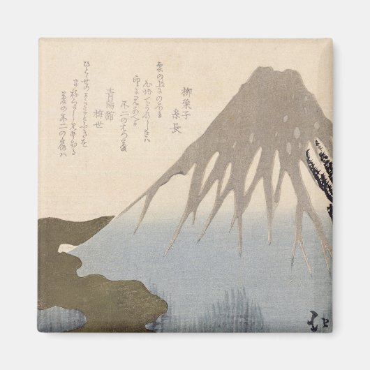 De berg Fuji onder de sneeuw Magneet (Voorkant)