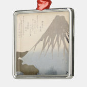 De berg Fuji onder de sneeuw Metalen Ornament (Links)
