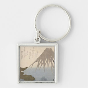 De berg Fuji onder de sneeuw Sleutelhanger