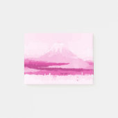 De berg Fuji roze post, schattige waterverf Post-it® Notes (Voorkant)