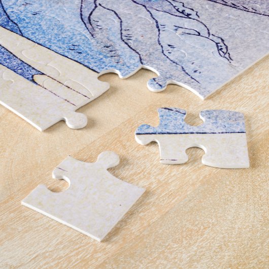 De berg Fuji Uitzicht van de Hete Spelen van Hakon Legpuzzel (Zijkant)