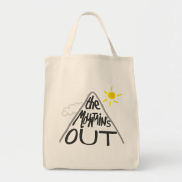 De berg is uit - Kies uw kleur! Tote Bag