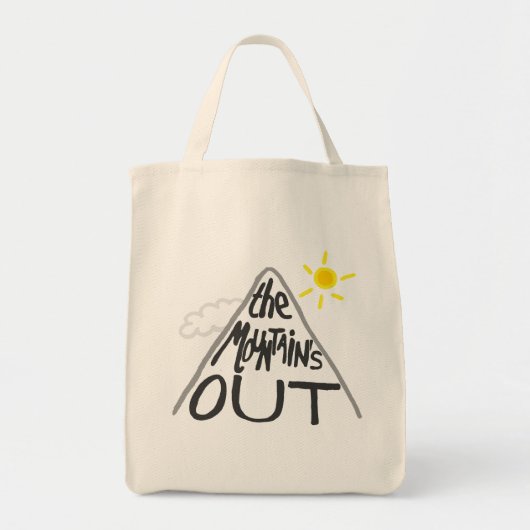 De berg is uit - Kies uw kleur! Tote Bag (Voorkant)
