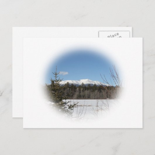 De berg Katahdin in de winter Briefkaart (Voorkant / Achterkant)