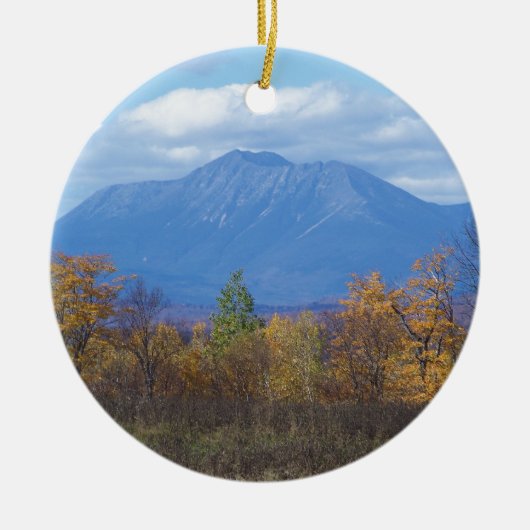 De berg Katahdin in herfst 2 Keramisch Ornament (Voorkant)
