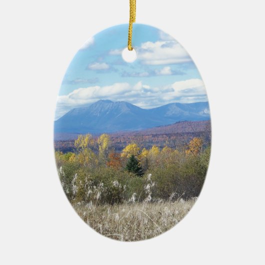 De berg Katahdin in herfst 3 Keramisch Ornament (Voorkant)