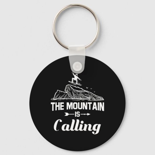 De berg noemt Snowboarder Snowboard Gift Sleutelhanger (Voorkant)