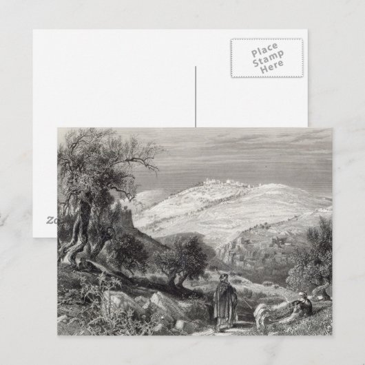 De berg Olijven, van de berg Zion Briefkaart (Voorkant / Achterkant)