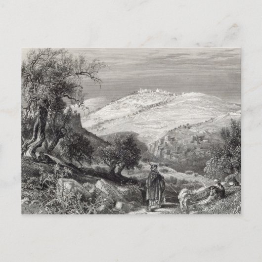 De berg Olijven, van de berg Zion Briefkaart (Voorkant)