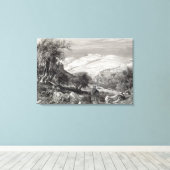 De berg Olijven, van de berg Zion Canvas Afdruk (Insitu (Houten vloer))
