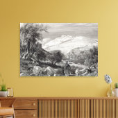 De berg Olijven, van de berg Zion Canvas Afdruk (Insitu (Woonkamer))