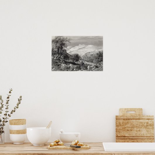 De berg Olijven, van de berg Zion Poster (Keuken)
