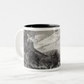 De berg Olijven, van de berg Zion Tweekleurige Koffiemok (Voorkant links)
