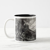 De berg Olijven, van de berg Zion Tweekleurige Koffiemok (Links)