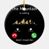 De berg roept en ik moet gaan keramisch ornament (Achterkant)